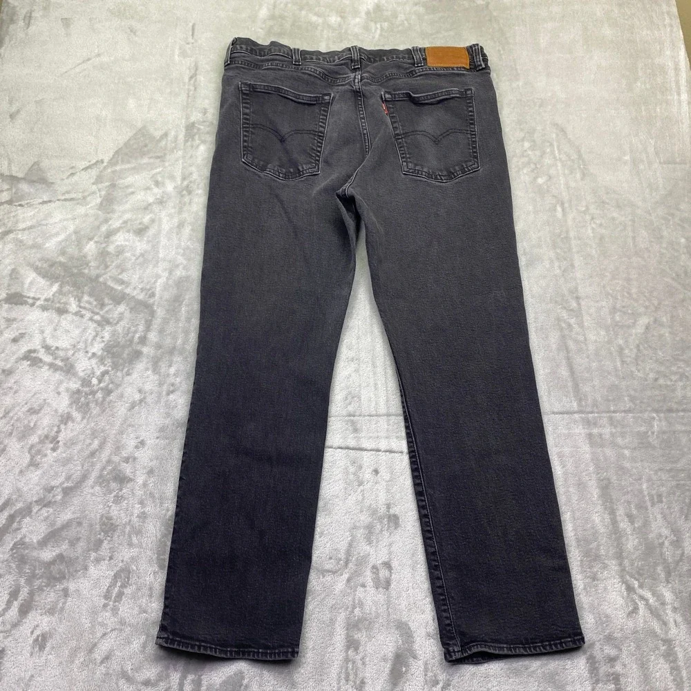 Levis Premium 514 Straight Fit Jeans Mens Sz 38 Charcoal Gray Denim Grunge Retro